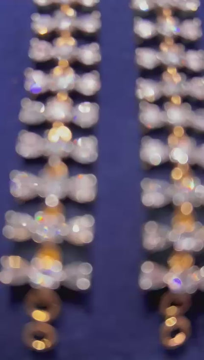 Double Crystal Designer Ear Maati Chain