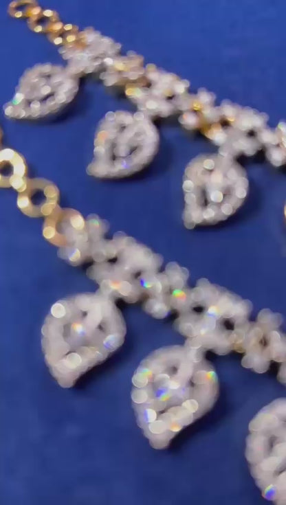 Mango Crystal Long Diamond Replica Bridal Earchain