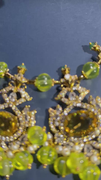 Grand Victorian Beads Necklace and Earrings
